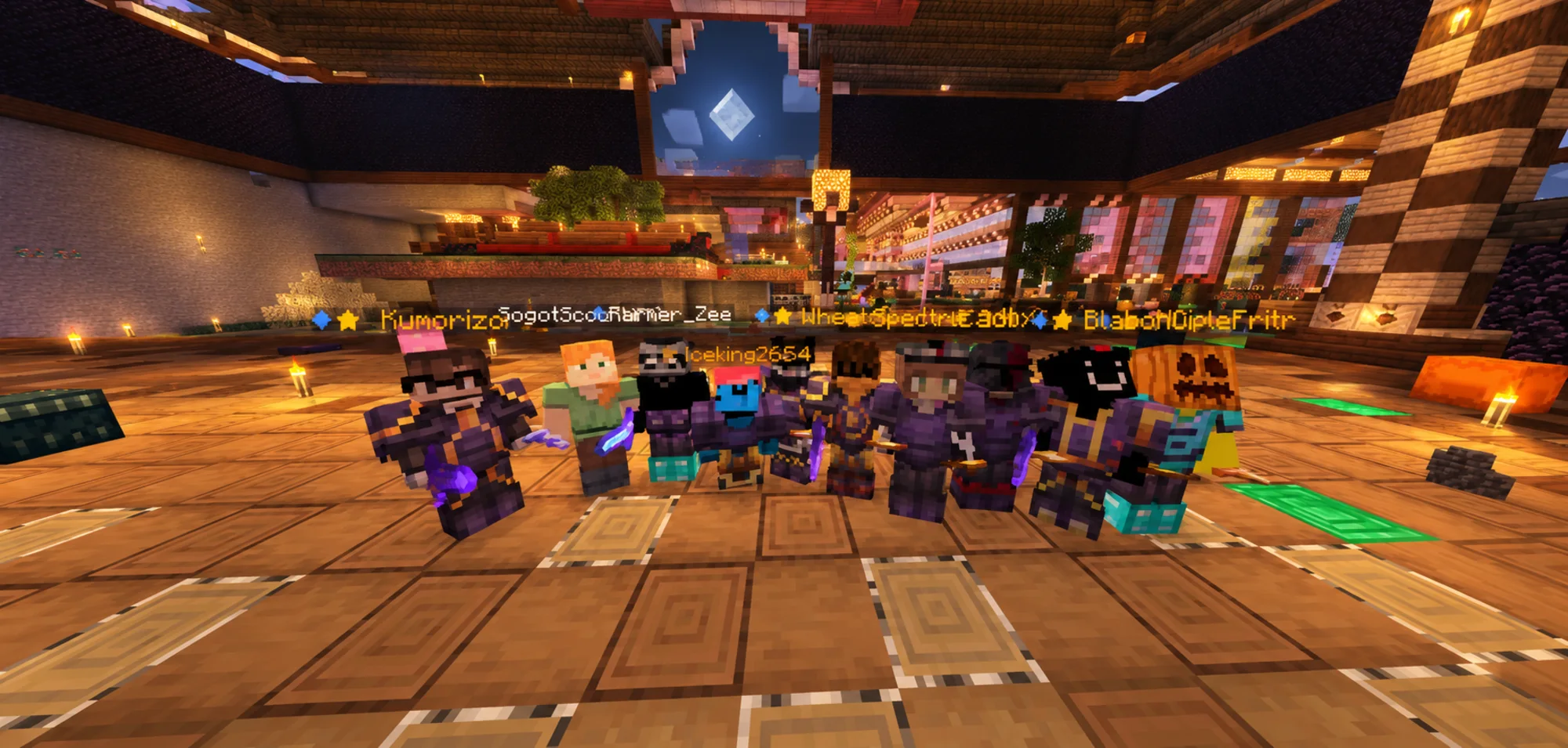 PureMC players together in the community market